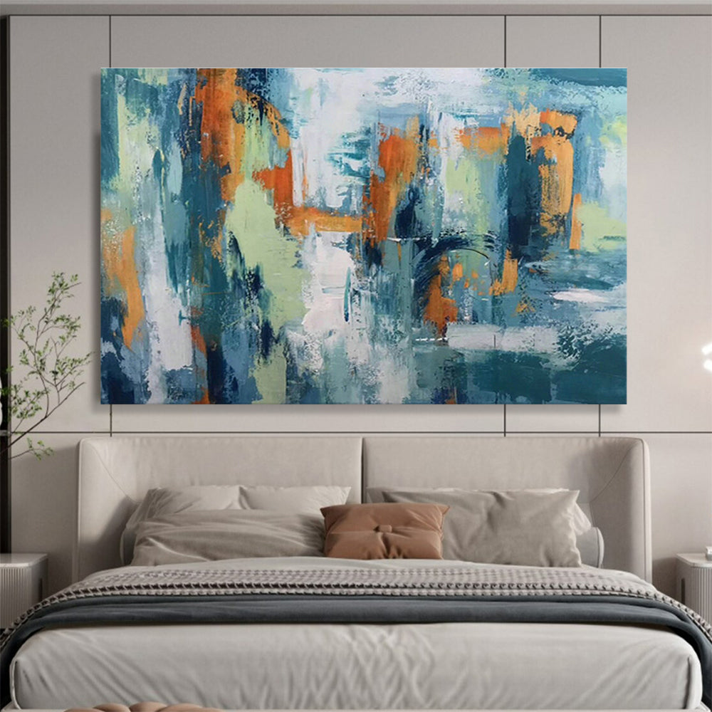 Custom Giant Abstract Hand Painting for Hotel Lobby DLZ2679