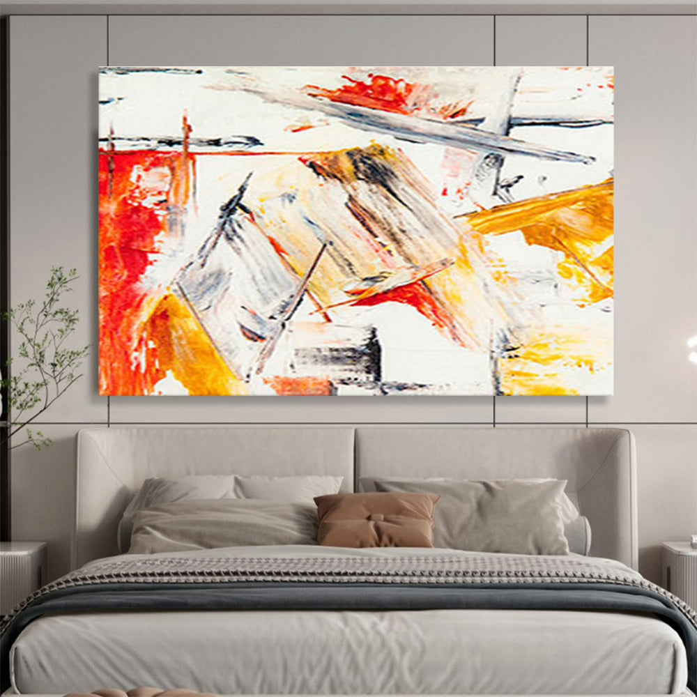 Oversized Custom Hand-Painted Abstract Art for Psychiatric Hospital Day Room DLZ2784