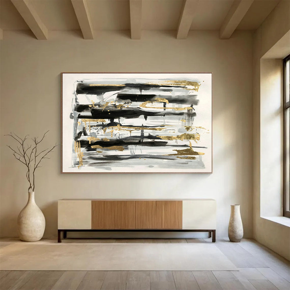 Handmade Large Abstract Wall Art, Energetic Yellow Accents for Kids’ Rooms DLZ3230
