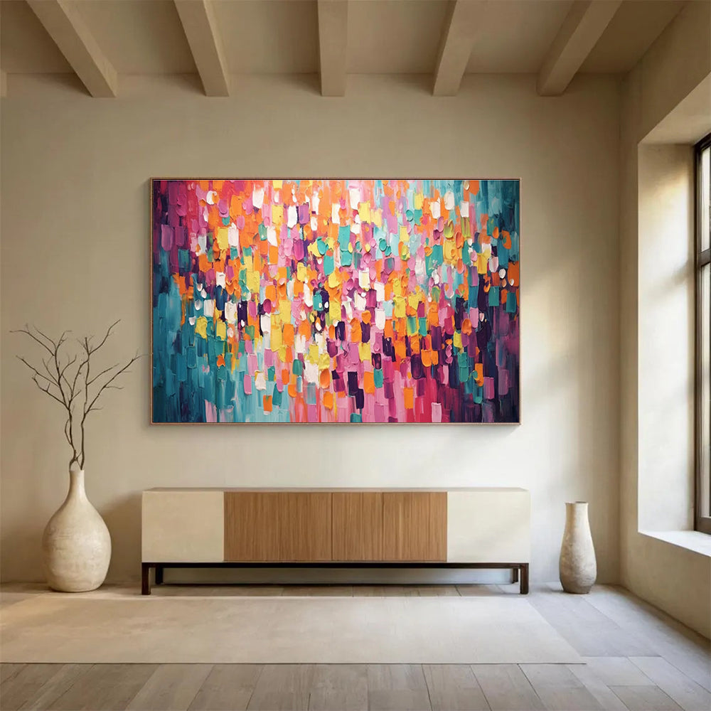 Big Custom Hand-Painted Abstract Wall Art for Office Spaces DLZ3252