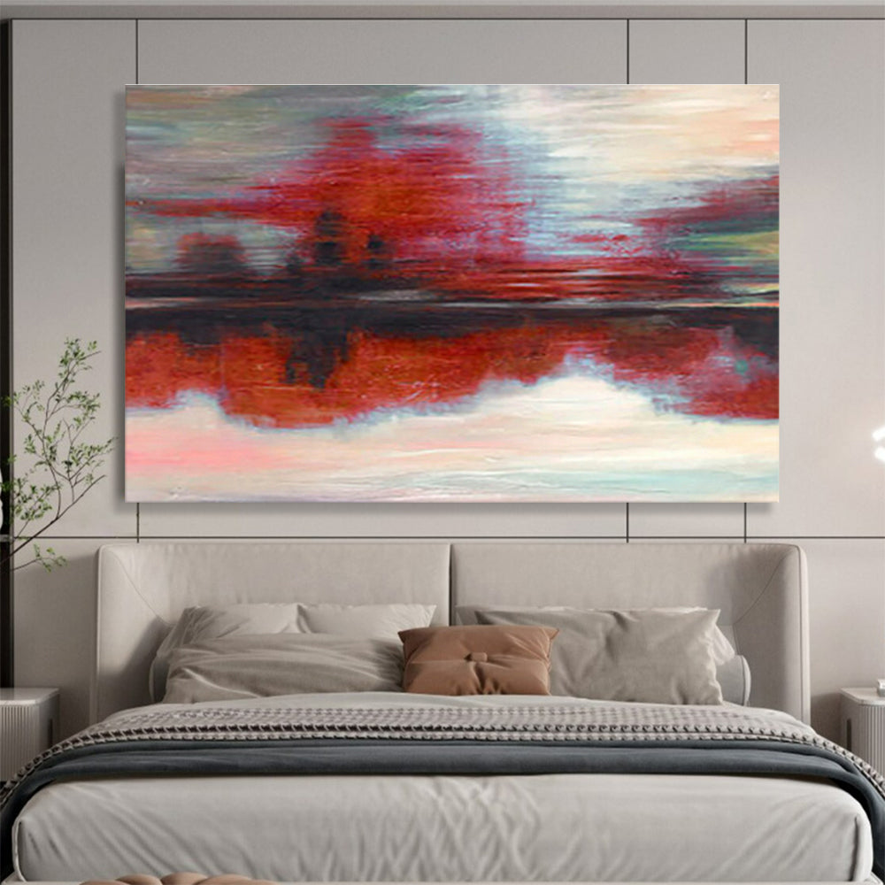 Oversized Custom Hand-Painted Abstract Art for Ambulance Station DLZ2768