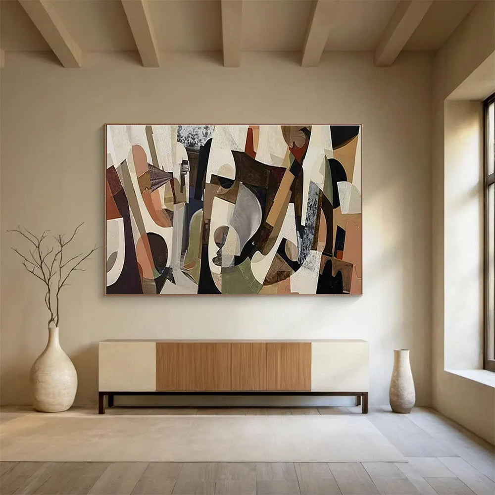 Oversized Custom Hand-Painted Abstract Art for Antarctic Sea Ice Dynamics Research Base DLZ3005