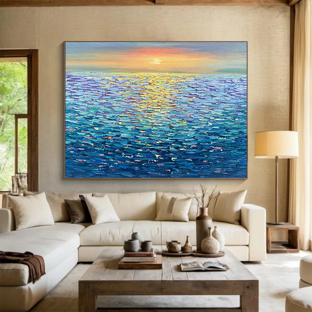 Hand-Painted Large Abstract Art, Organic Shapes for Bohemian Interiors DLZ3239