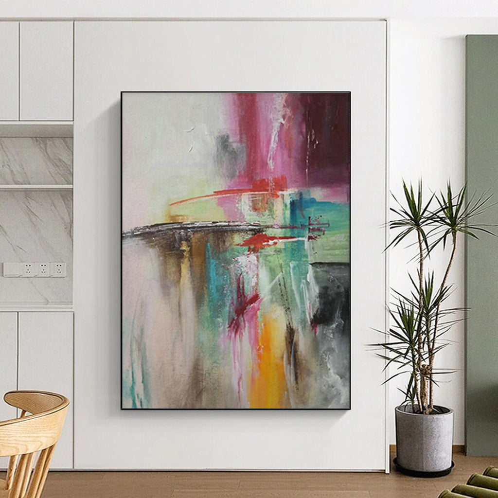 Oversized Custom Handmade Abstract Painting for Traditional Chinese Lion Dance Training Centers  DLZ0056