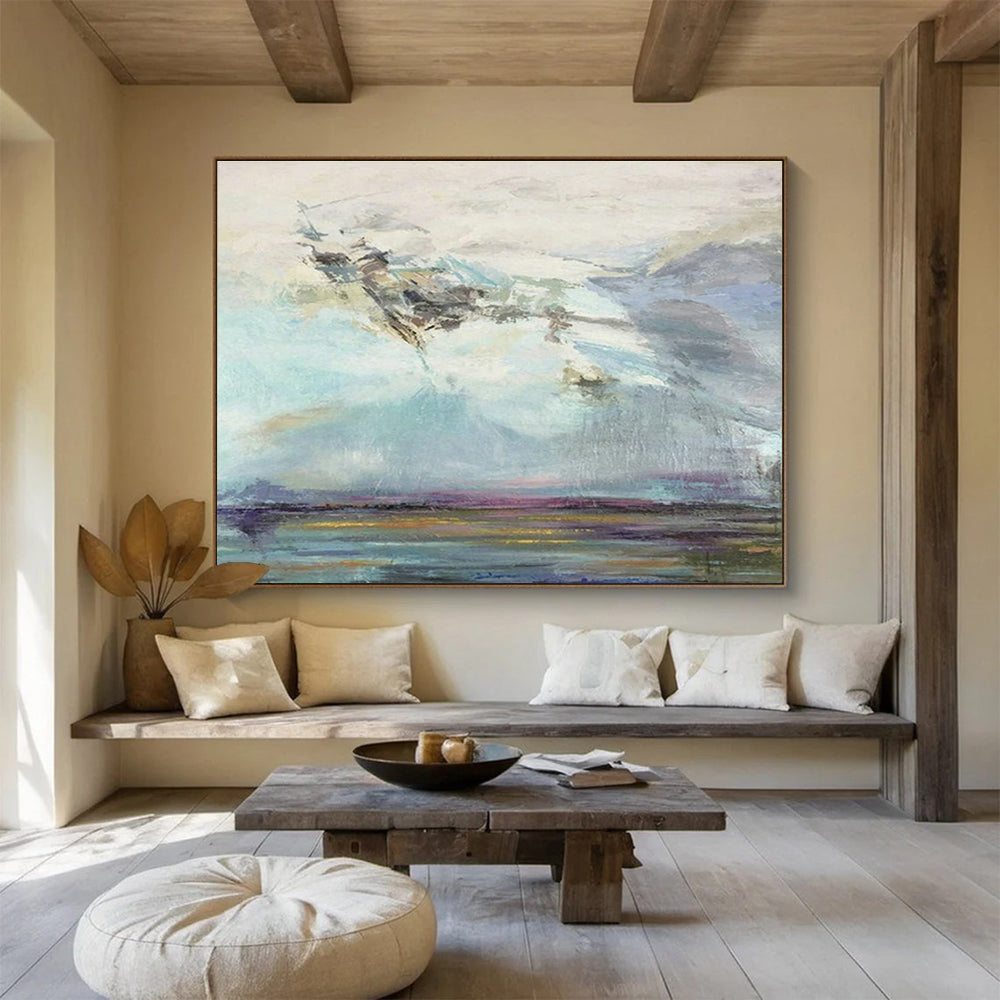 Custom-Made Quantum Satellite Control Center Large Abstract Hand Painting DLZ2580