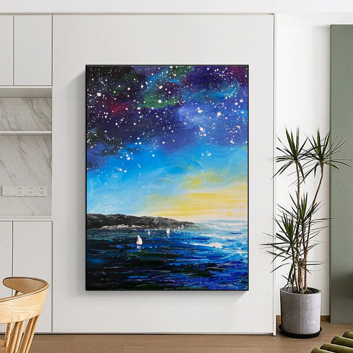 Extensive Large-Scale Custom Hand-Painted Abstract Canvas - Artistic Canvases for Street Art Festivals’ Main Stages  DLZ0346
