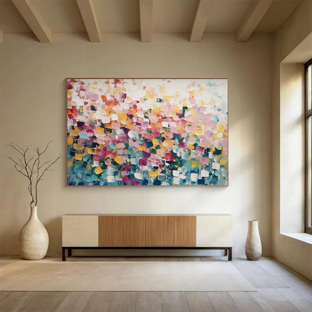 Oversized Custom Hand-Painted Abstract Canvas for Dance Studios DLZ3266