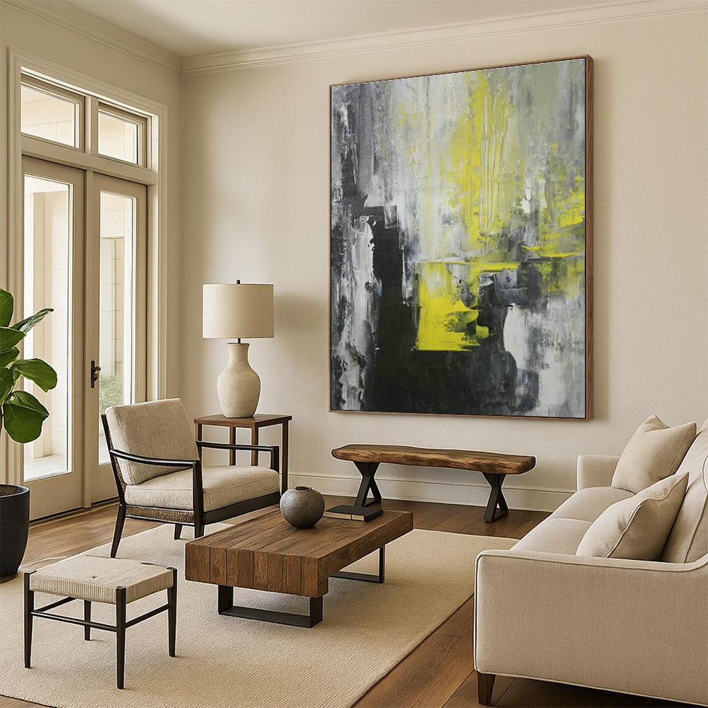 Extra Large Custom Handmade Abstract Painting for Sustainable Living Showrooms  DLZ0063