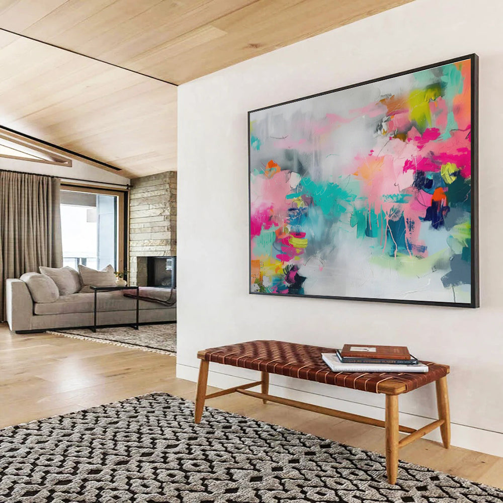 Customized Large Abstract Hand Painting for Mars Habitat Module Fabrication Plant DLZ2859