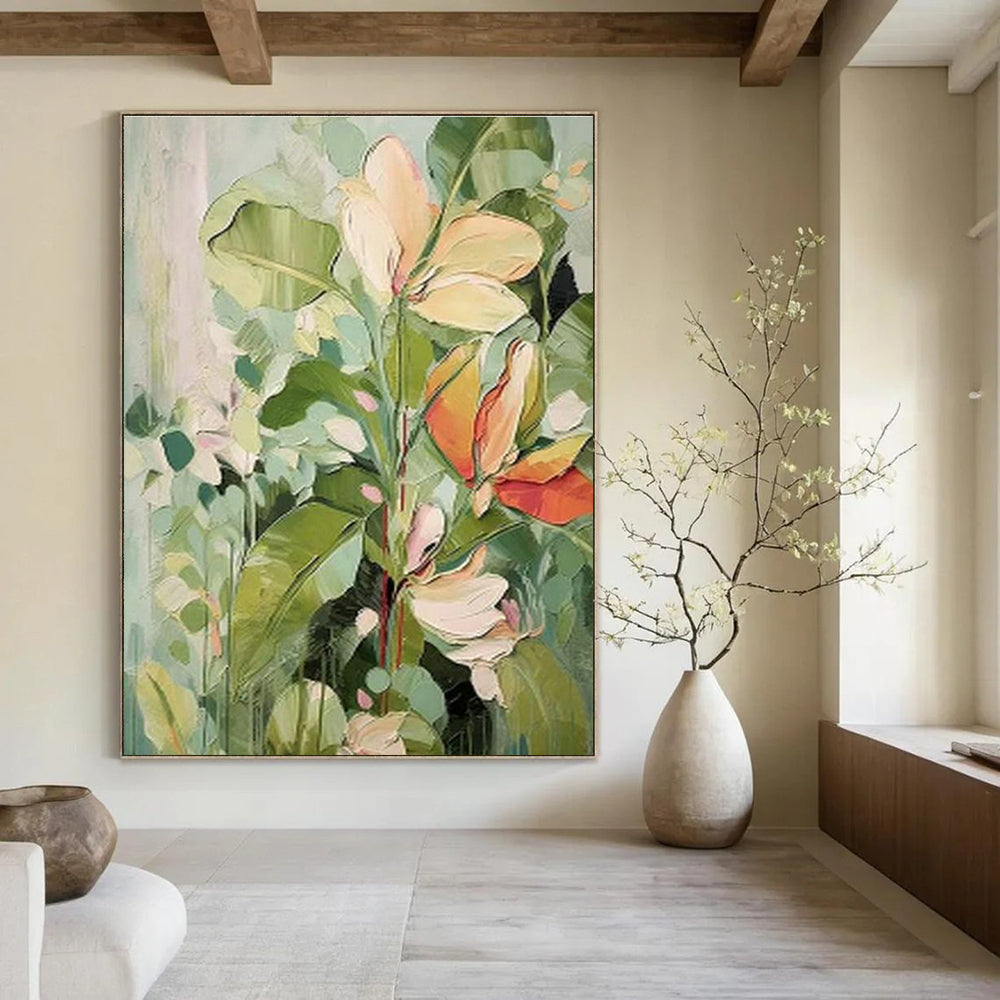Vast Custom Hand-Painted Abstract Canvas - Bohemian Vibe for Artisan Jewelry Stores  DLZ0227