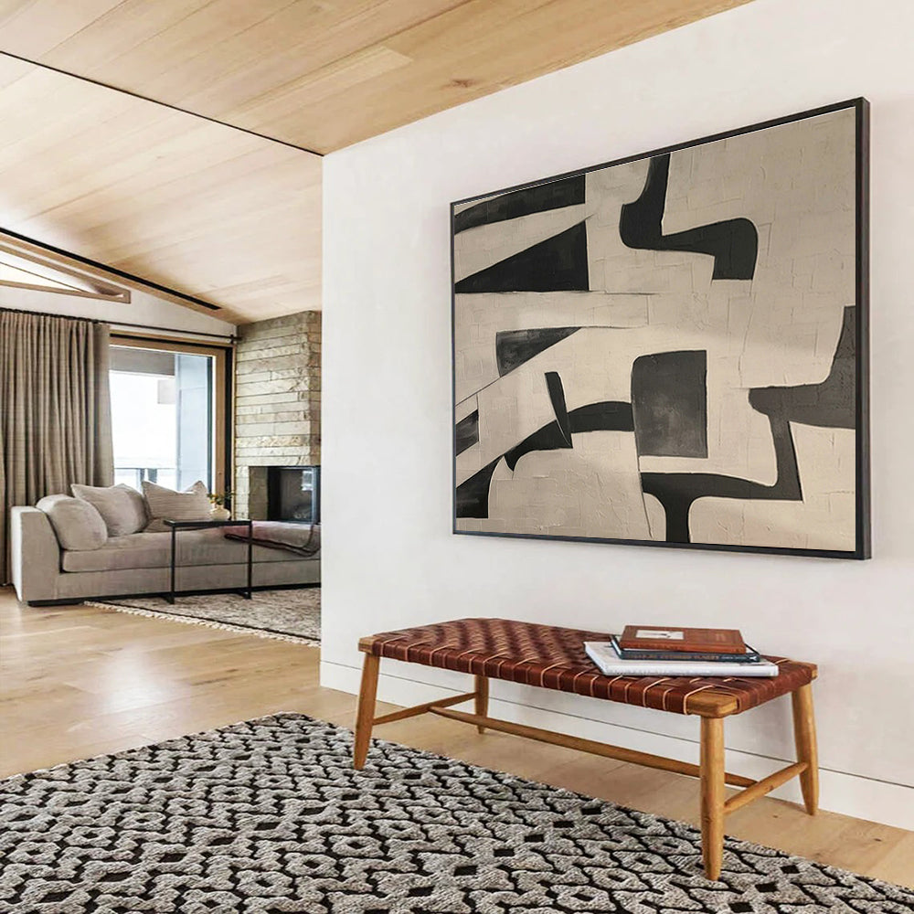 Custom-Made Home Theater Giant Abstract Hand Painting