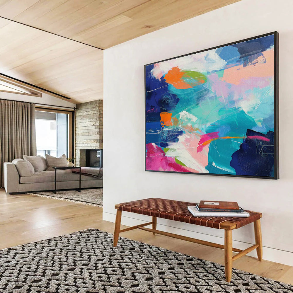 Customized Large-Scale Abstract Hand Painting for Animation Rendering Farm Control Room DLZ2873