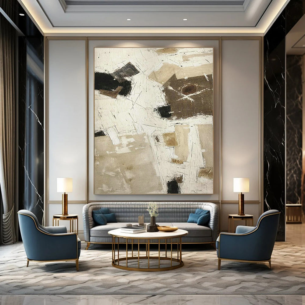 Immense Custom Hand-Painted Abstract Painting - Aromatic Inspiration for Perfume Laboratories  DLZ0210