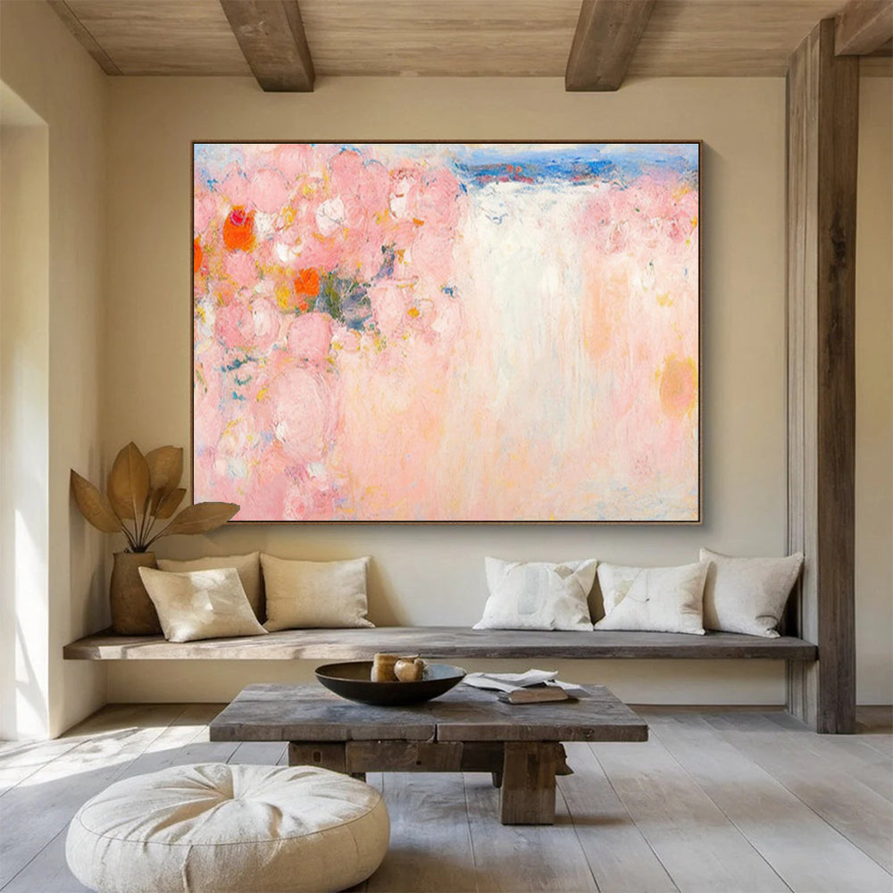 Custom Giant Abstract Hand Painting for Ferry Terminal Waiting Lounge DLZ2795
