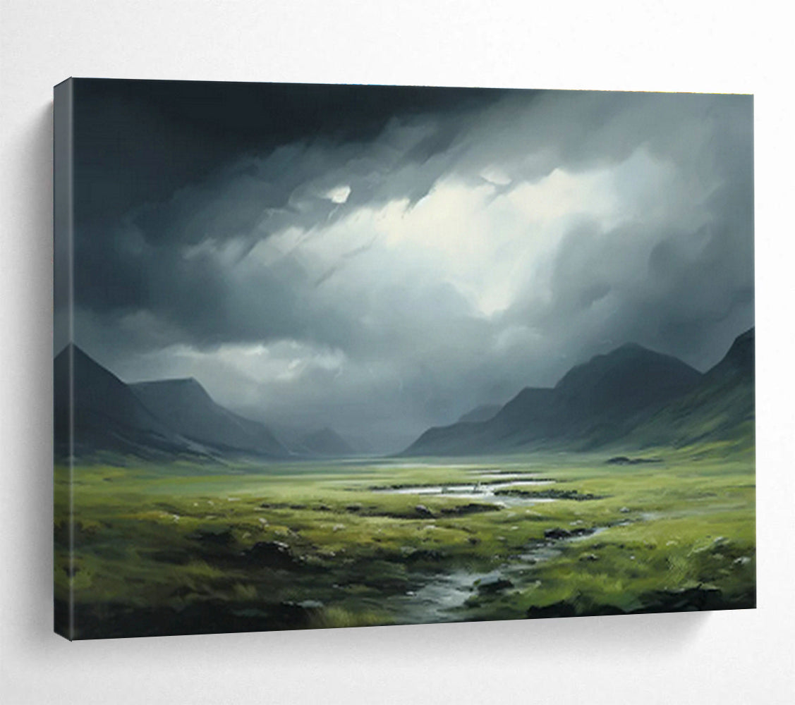 Customizable Brain-Computer Interface Lab Giant Abstract Hand Painting DLZ2554