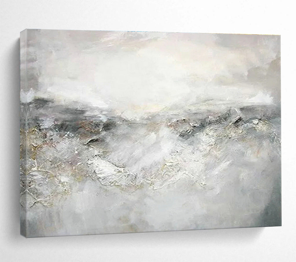 Customized Large Abstract Hand Painting for Hydroelectric Dam Monitoring Station DLZ2825