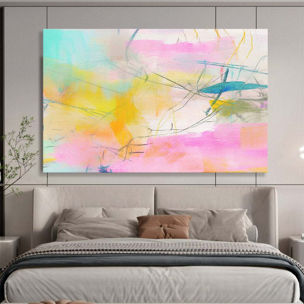 Customized Large Abstract Hand Painting for Cloud Computing Data Center Monitoring Room DLZ2885