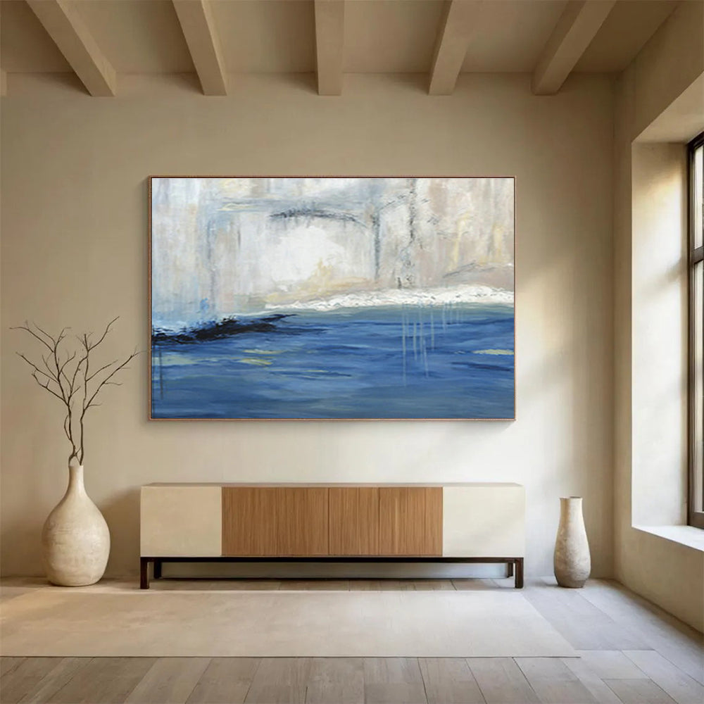 Large-Size Custom Abstract Hand Painting for Hearing Aid Center DLZ2786