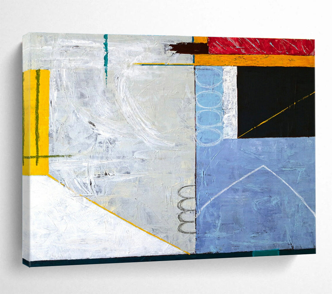 Custom-Made Giant Abstract Hand Painting for Subterranean Bunker Emergency Operations Center DLZ2954