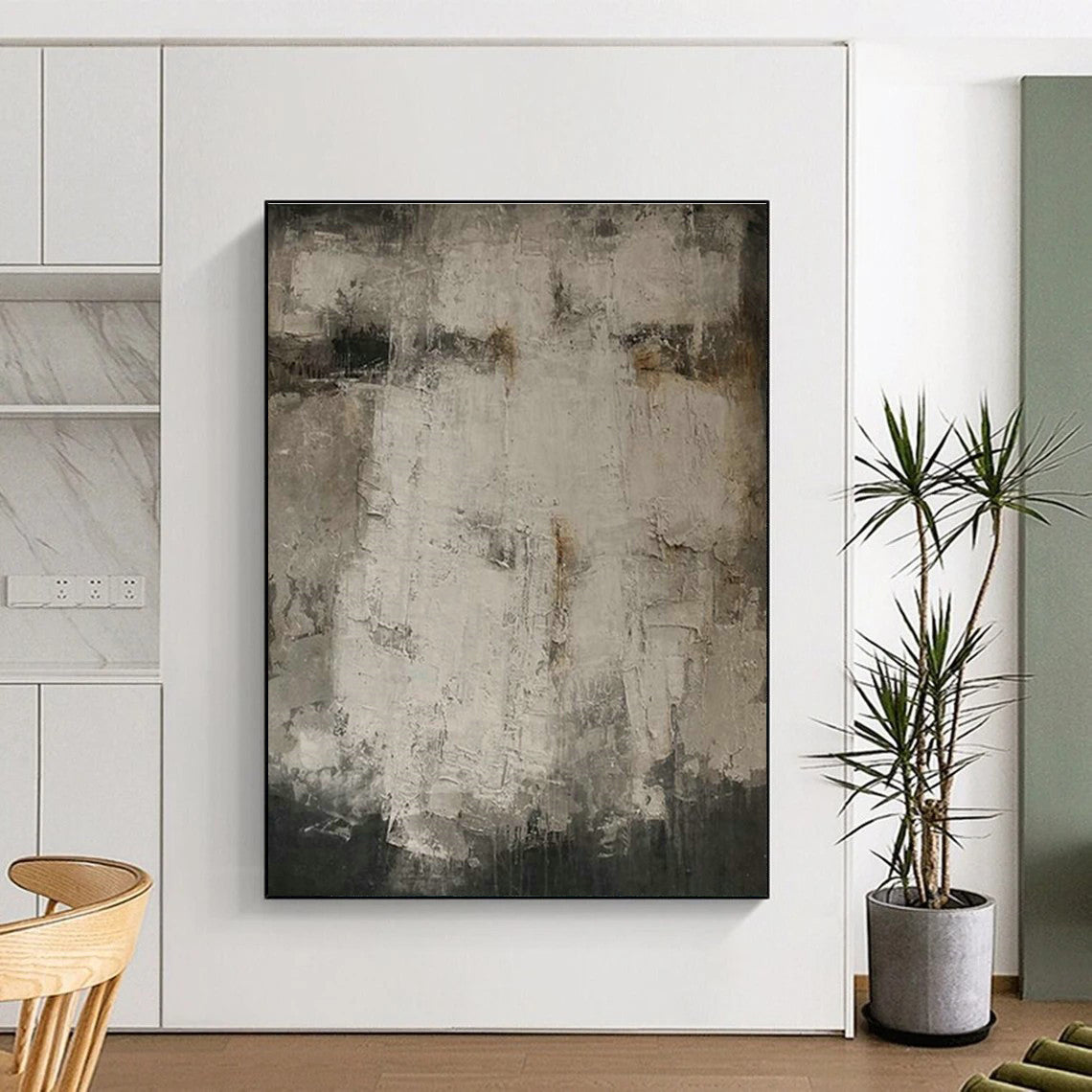 Colossal Custom Hand-Painted Abstract Canvas - Celestial Focal Point for Planetariums  DLZ0208