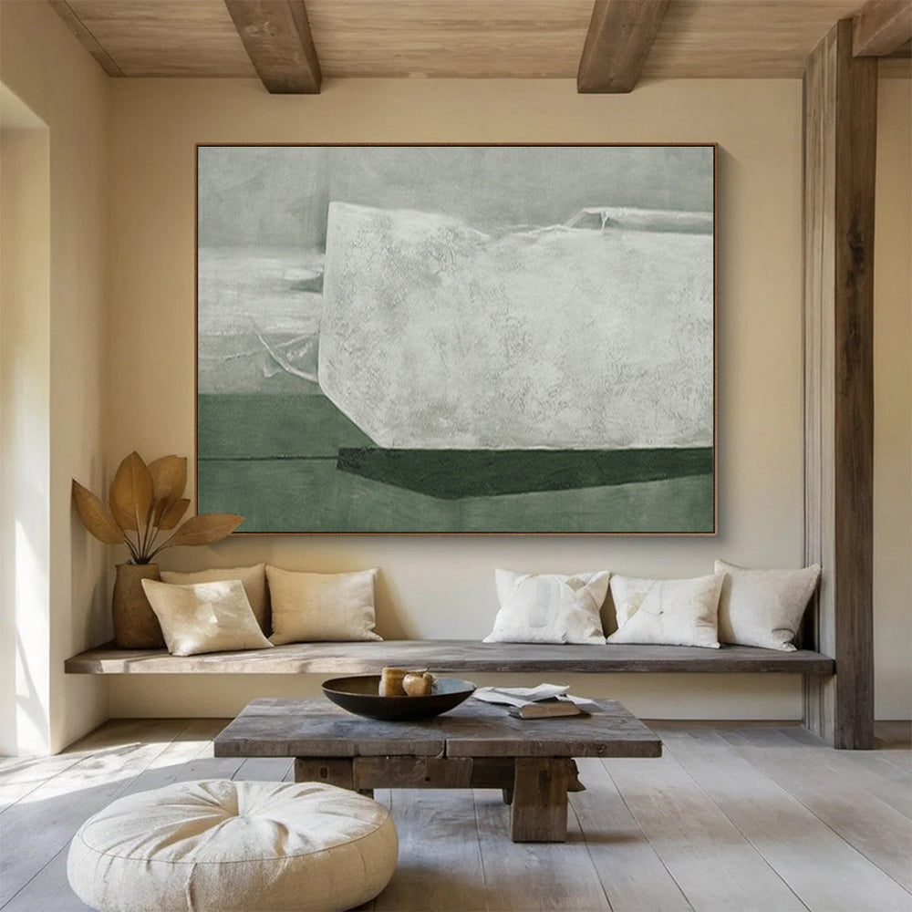 Custom-Made Giant Abstract Hand Painting for Subterranean Cave Research Station Living Quarters DLZ2992