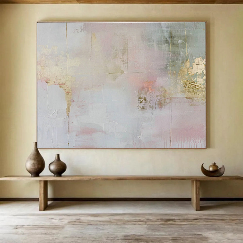 Large-Size Custom Abstract Hand Painting for Geomagnetic Field Research Observatory Control Room DLZ2868