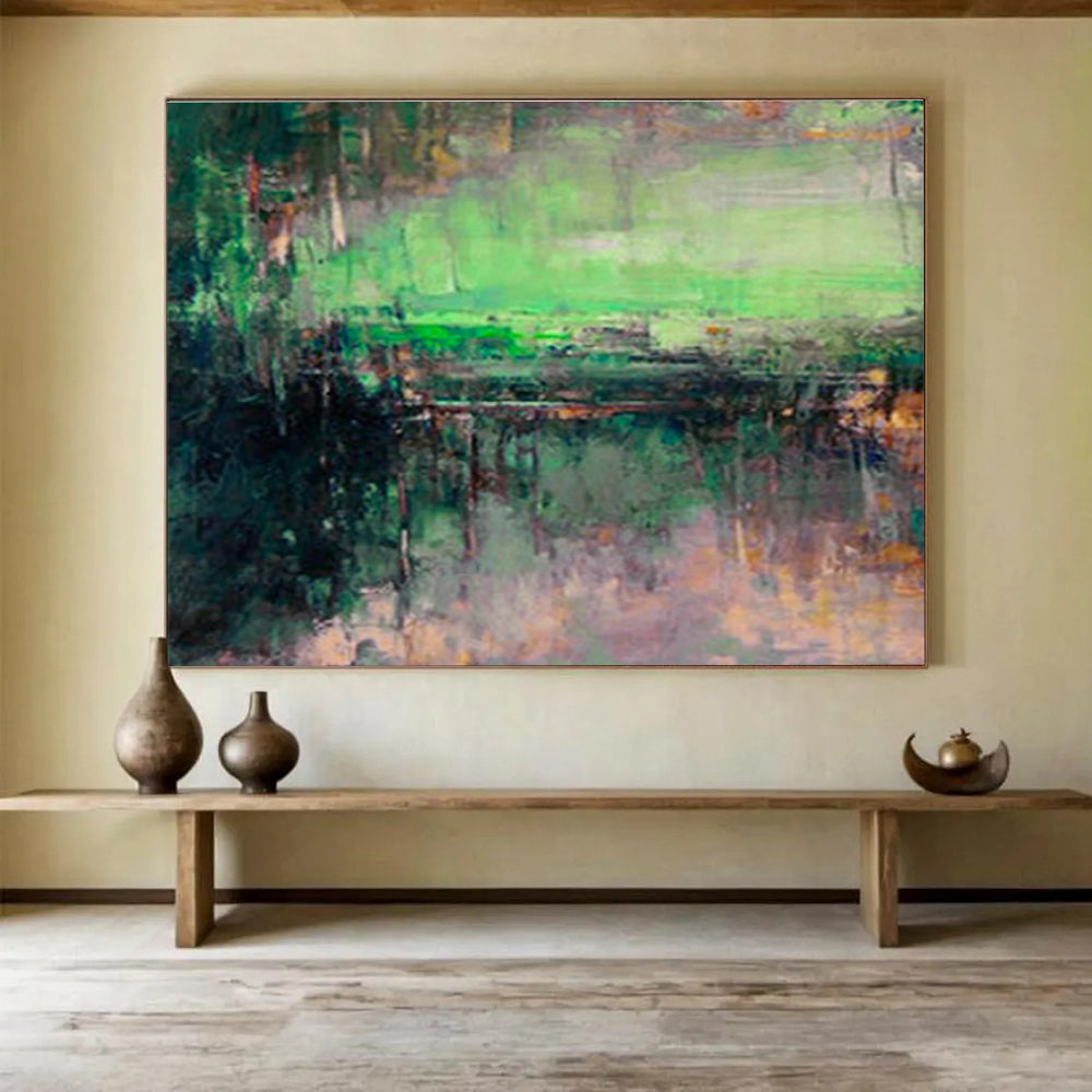 Custom-Made Giant Abstract Hand Painting for Sleep Clinic DLZ2779