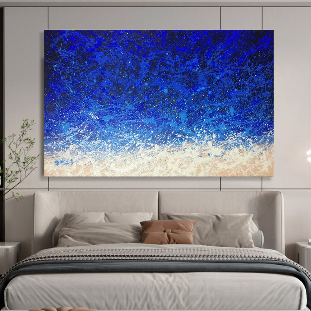 Oversized Handmade Abstract Painting, Dynamic Brushstrokes for Art Galleries DLZ3228