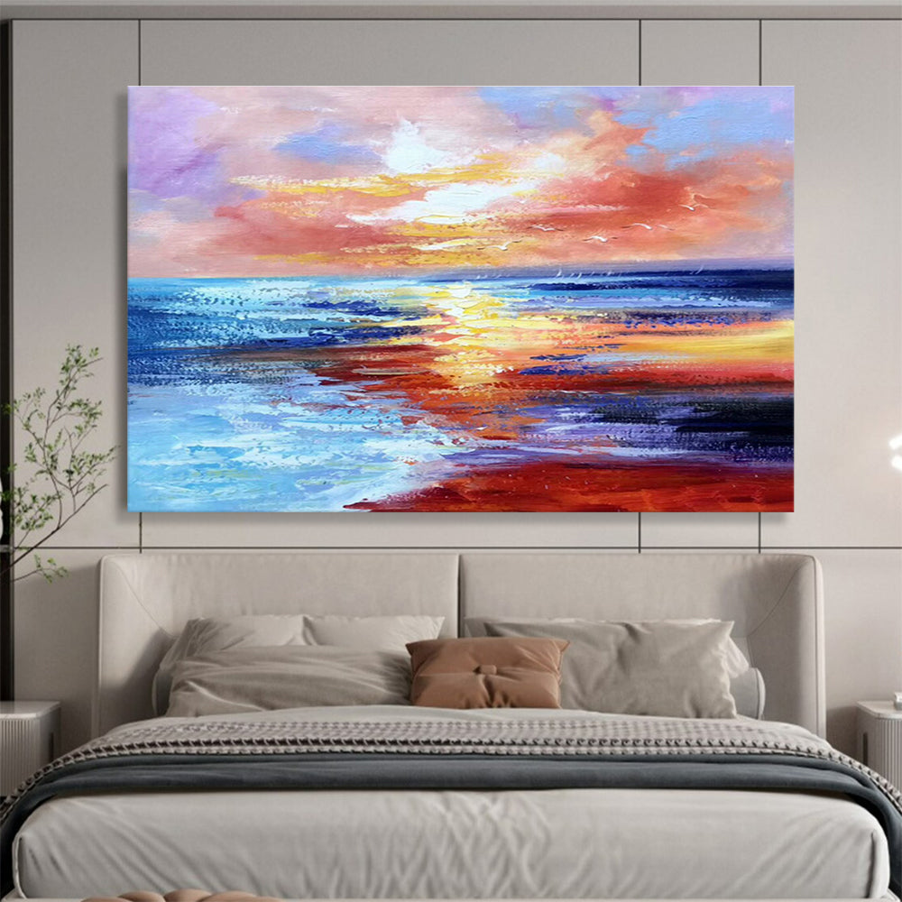 Large Custom Abstract Hand-Painted Art for Dining Room DLZ2678