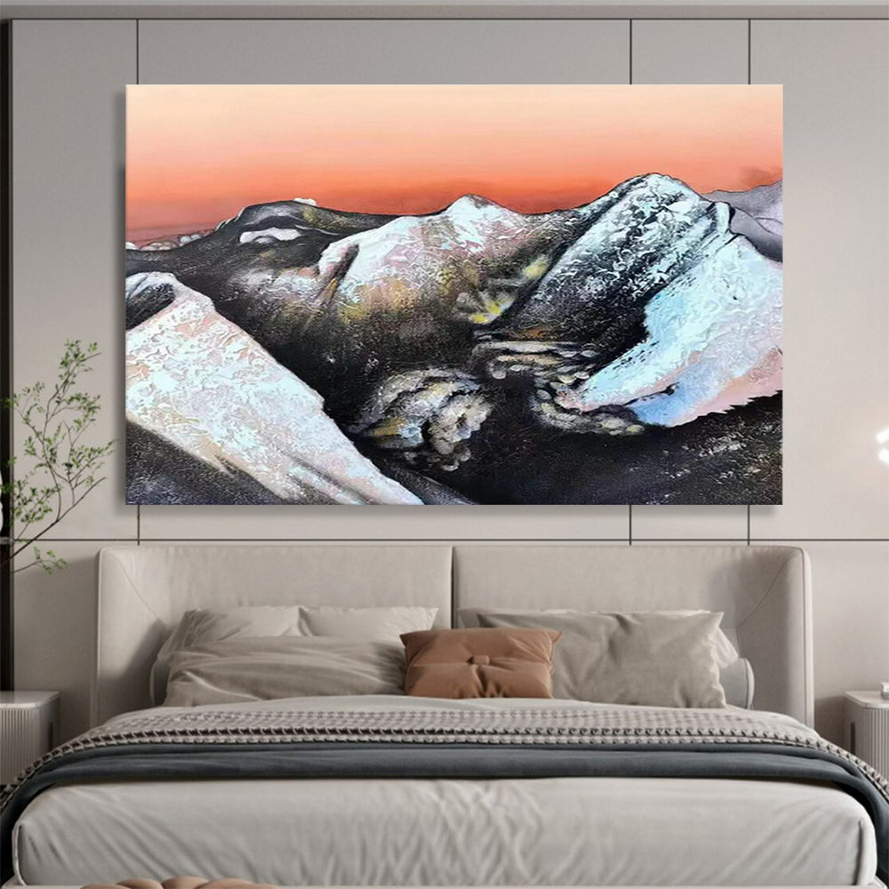Customized Large Abstract Hand Painting for Underwater Sound Barrier Installation and Research Facility DLZ3035