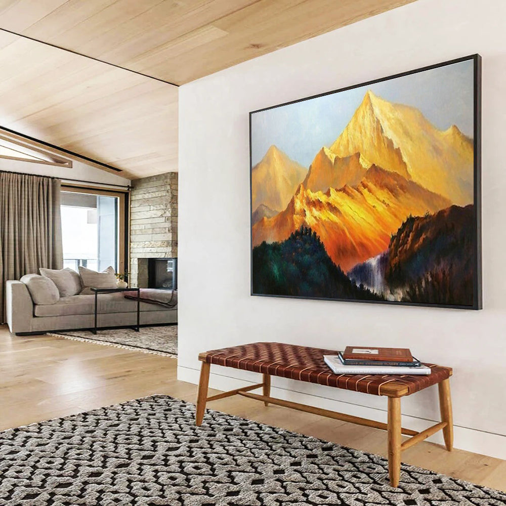 Customized Large-Scale Abstract Hand Painting for Public Ferry Boat Upper Deck DLZ2817