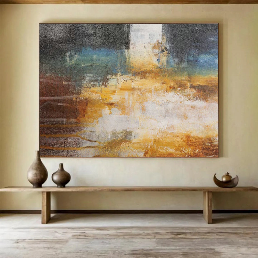 Morandi Tones Gradient Custom Triptych Hand-Painted Abstract Artwork for Bedroom Ambiance