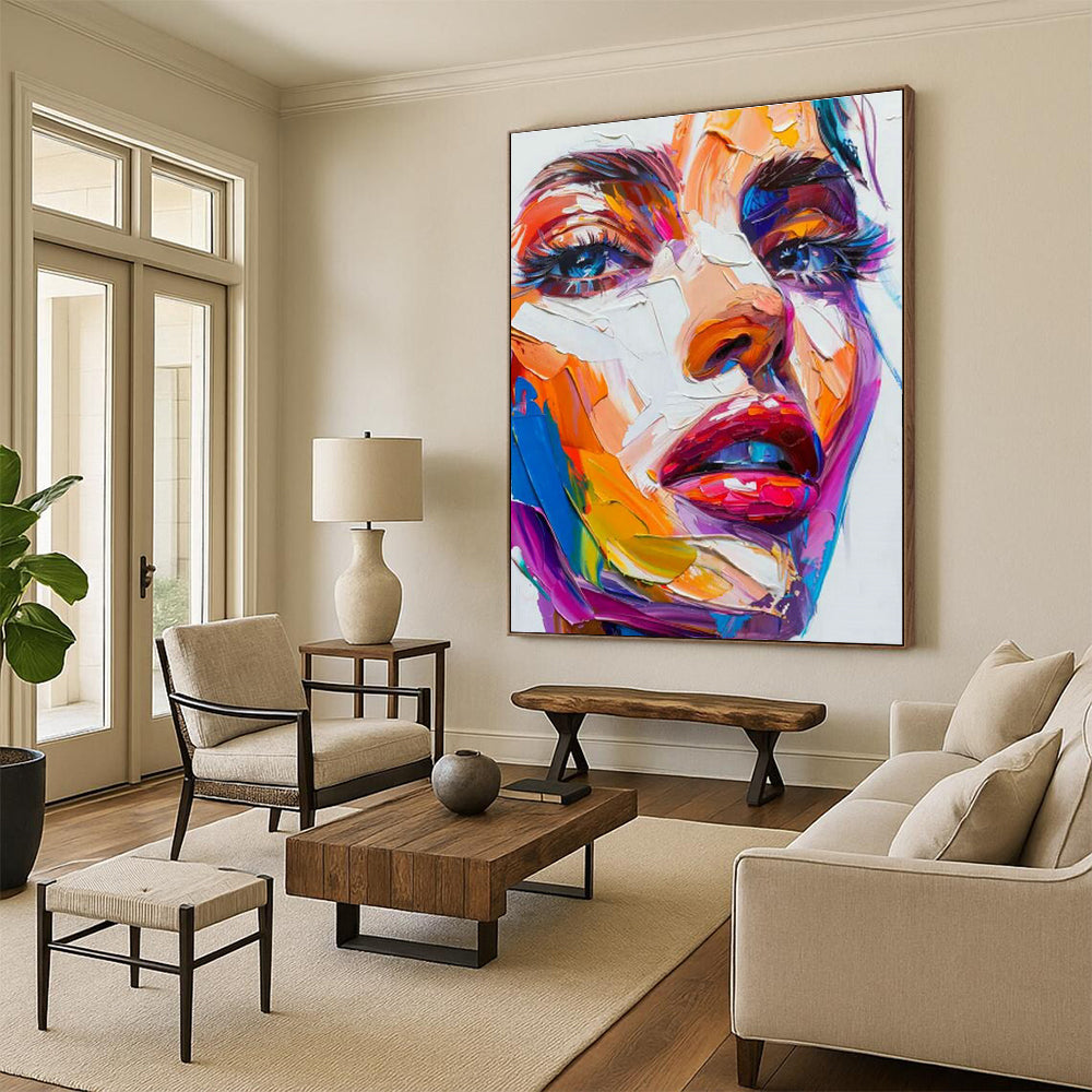 Striking Large Custom Hand-Painted Abstract Canvas - Mystical Aura for Tarot Reading Parlors  DLZ0221