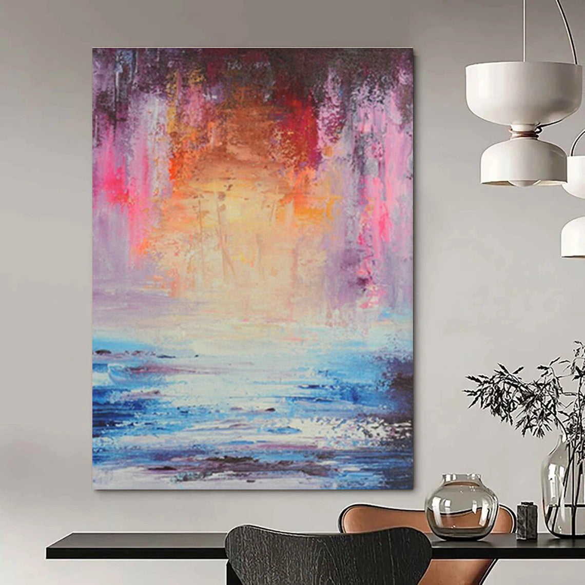 Colossal Custom Hand-Painted Abstract Art for Traditional African Drumming Workshops  DLZ0058