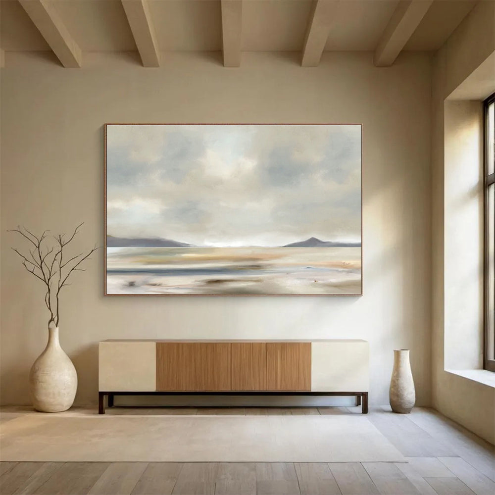 Oversized Custom Abstract Hand Painting for Nonprofit Office DLZ2743