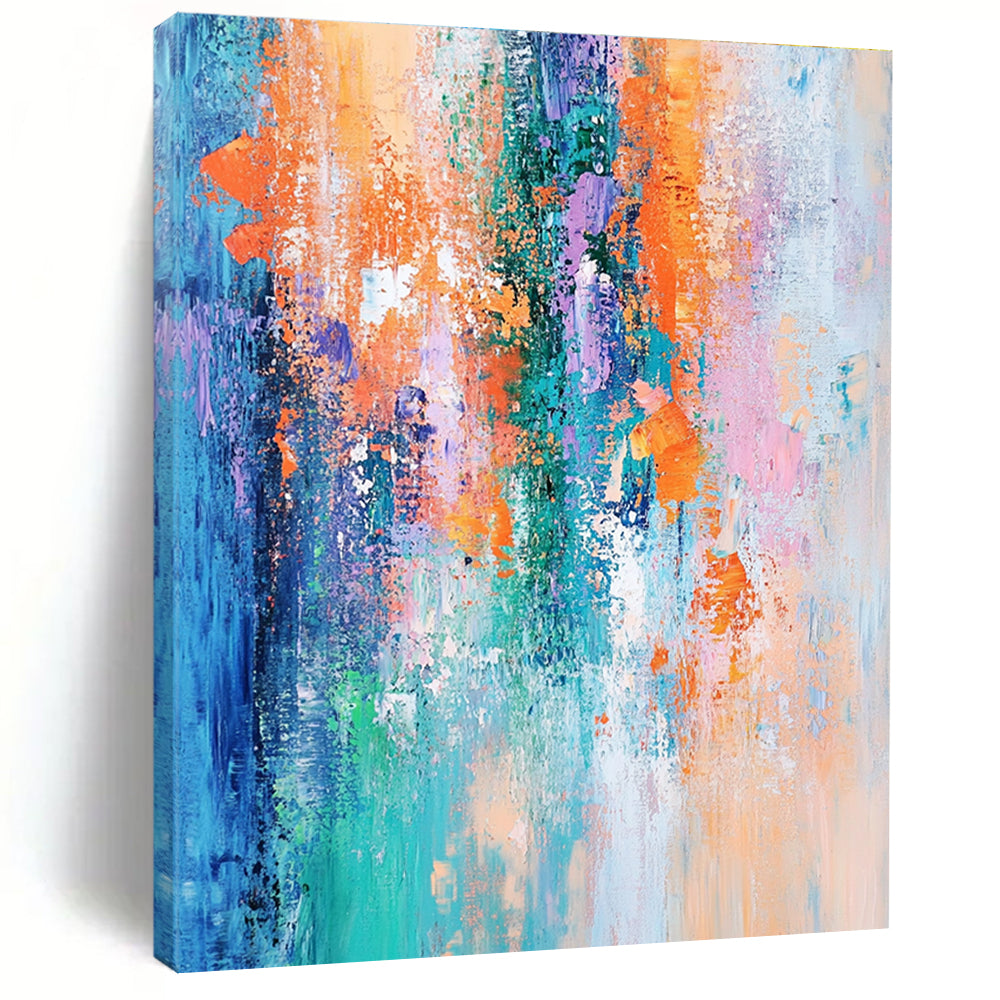 Colorful Abstract Painting with Harmonious Color Fusion GER522