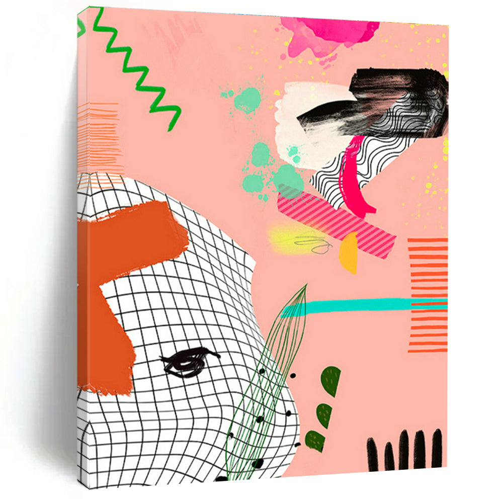 Oversized Abstract Hand - Painted Art for Entryway and Office DLZ0646