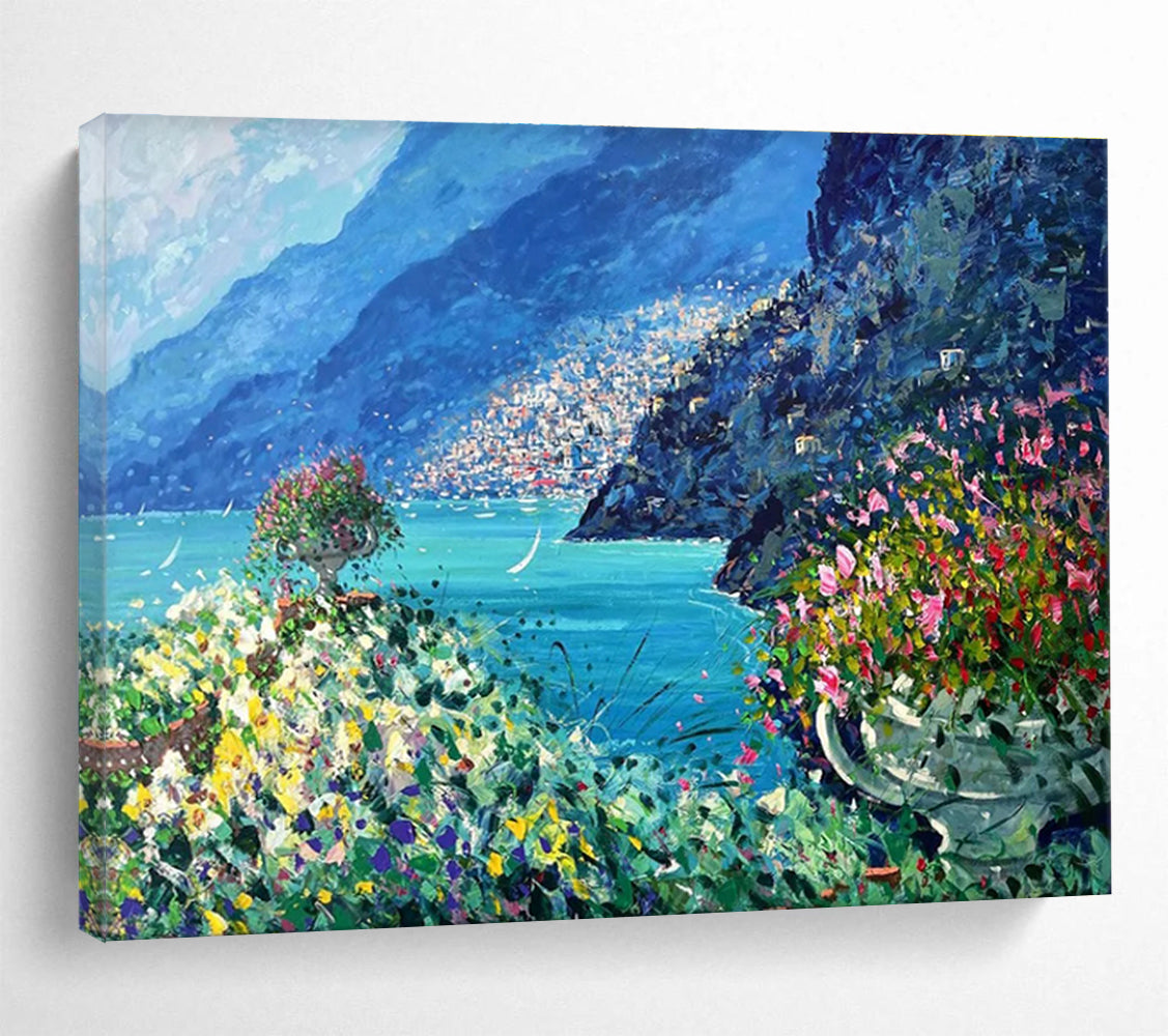 Coastal Garden View Abstract Painting THY447