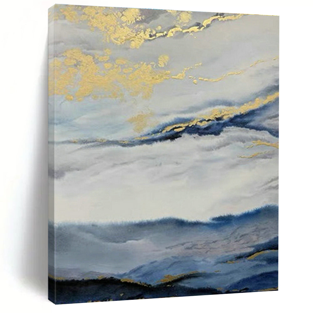 Extra - Vast Hand - Painted Abstract Canvases for Bedroom Window Seat Niche Side Walls & Cottage Hallway Storage Bench Backrest Supports DLZ0916