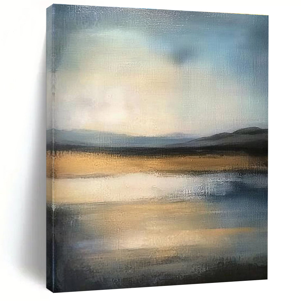 A large abstract painting featuring vibrant colors and dynamic shapes that inspire creativity and elevate any space’s ambiance.STSC1495