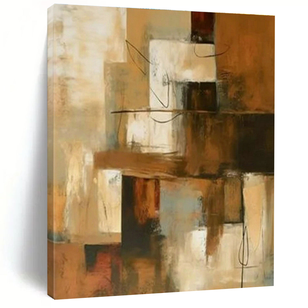 Unique Hand-Painted Abstract Canvas for Bedroom and Dining Room DLZ1441