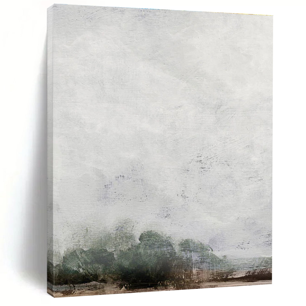 Misty Gray Landscape Abstract Painting ADGE221