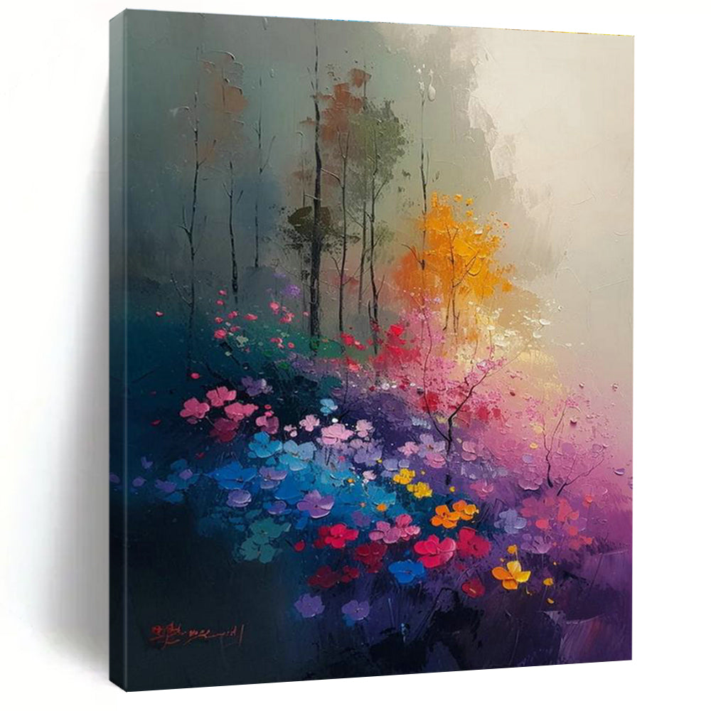 Gargantuan Custom - Sized Handmade Abstract Canvas for Dining Room & Entryway DLZ2233