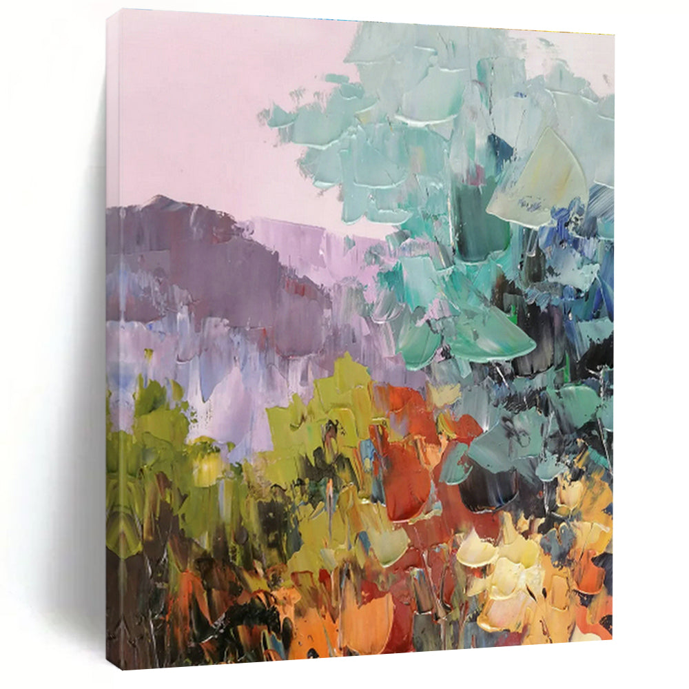 Extra-Large Hand-Painted Abstract Art for Cottage Living Room & Bedroom DLZ1285