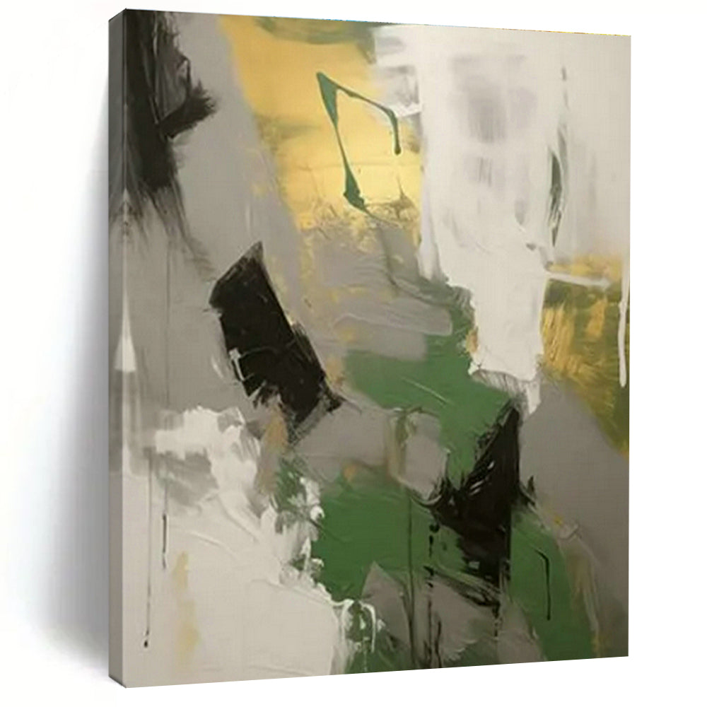 Large Hand-Painted Abstract Art for Cottage Office Filing Cabinet Wall and Hallway Luggage Storage Niche DLZ1697