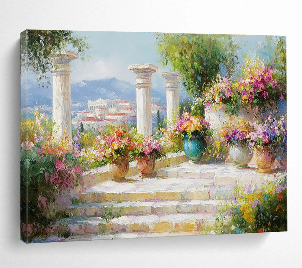 Garden with Columns - Classical Landscape Painting DYP059
