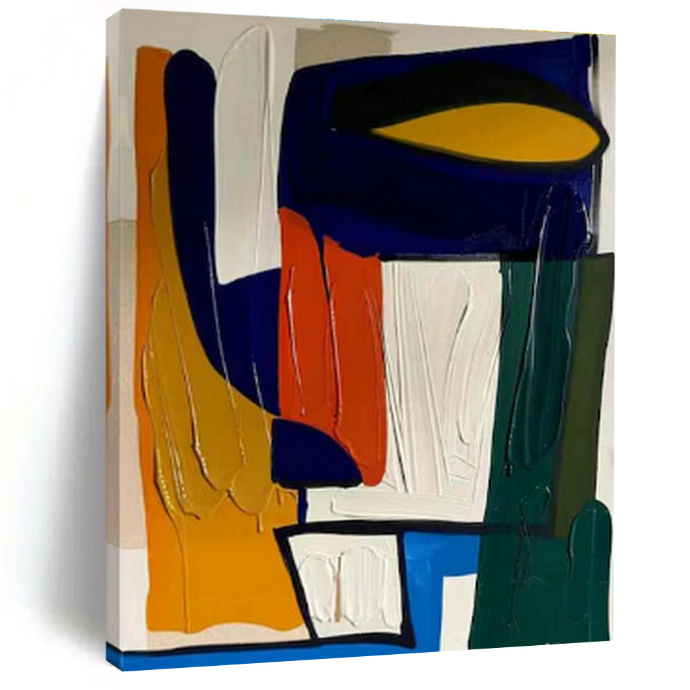 Hand-Painted Abstract Canvas for Hallway and Dining Room DLZ1463