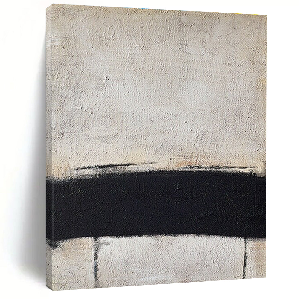 Black and White Minimalist Abstract Painting ADGE353