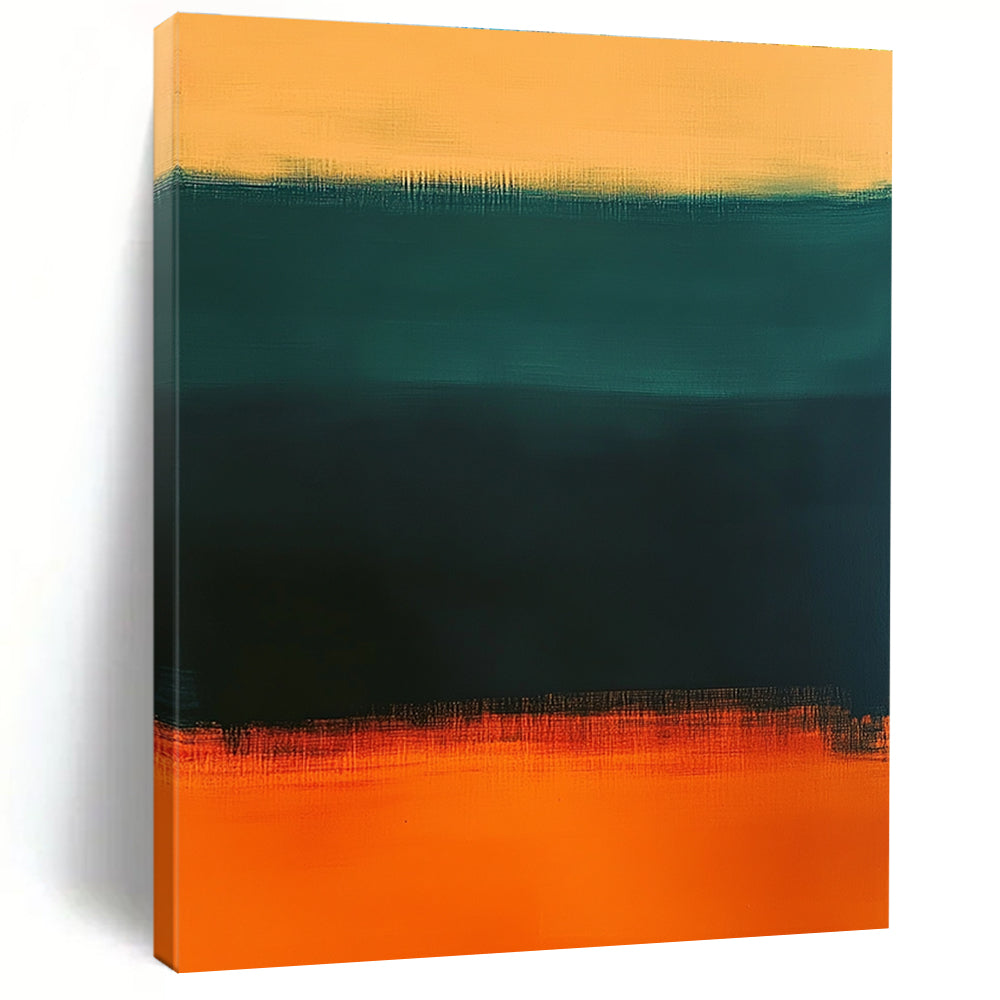 Green and Orange Gradient Abstract Painting with Smooth Transitions GER157