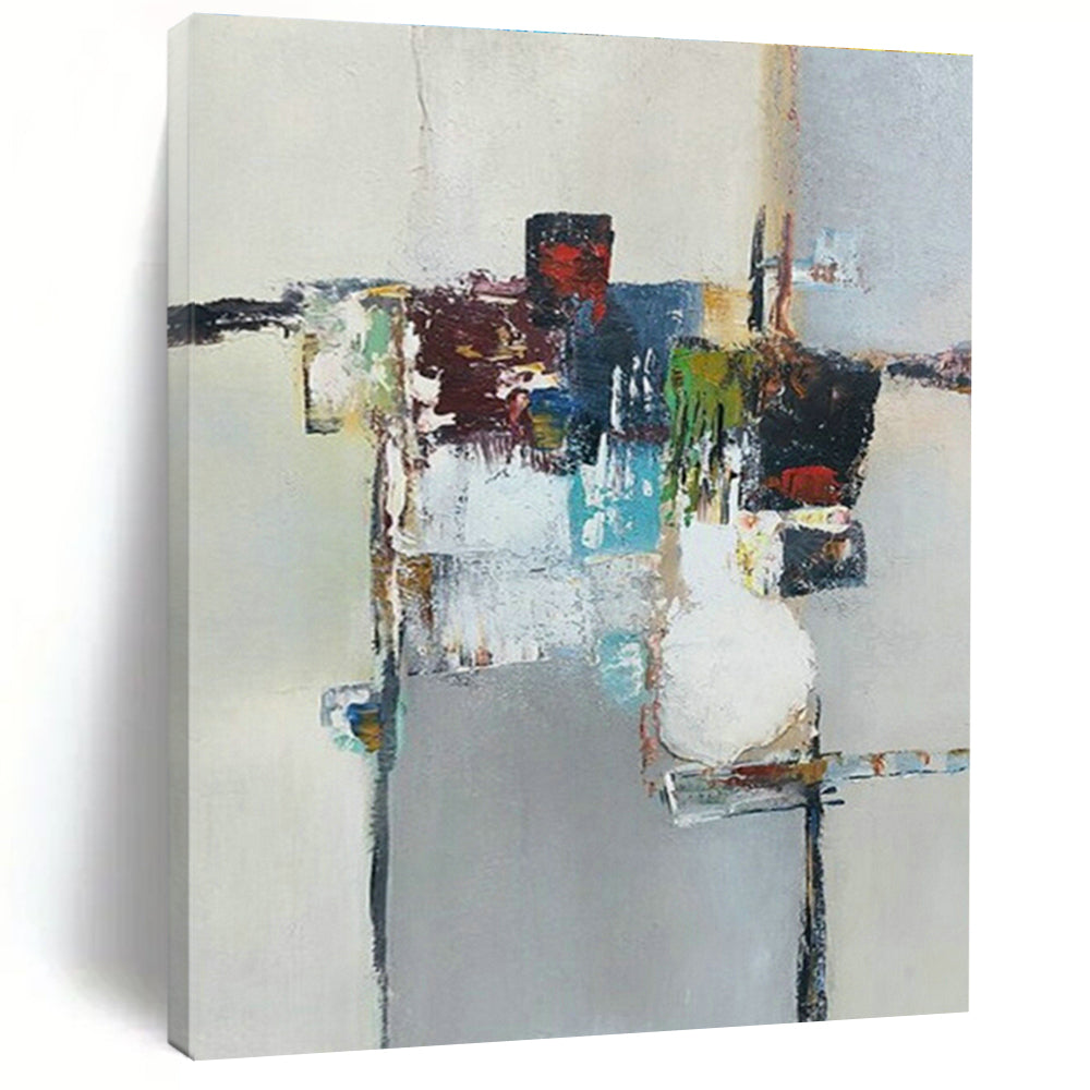 Oversized Hand - Painted Abstract Canvases for Bedroom Wardrobe Interior Backings & Dining Room Wine Rack Shelves DLZ0924